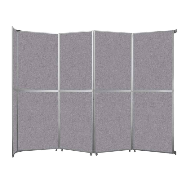 Operable Wall Folding Room Divider 15'7" x 12'3" Cloud Gray Fabric